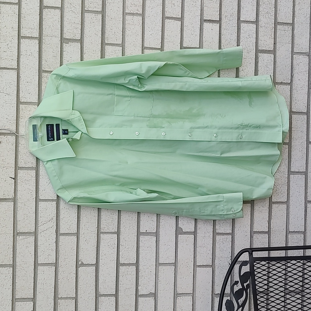 Men's Green Collar Shirt - Picture 1 of 8